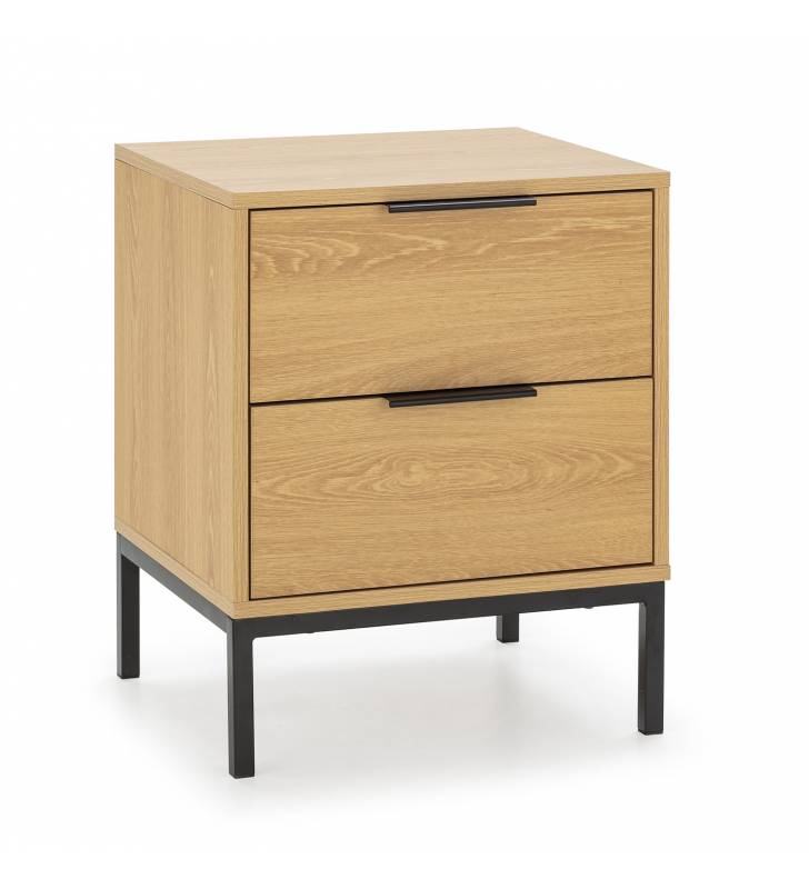 Mesita de Noche Roble Auran Top Mueble