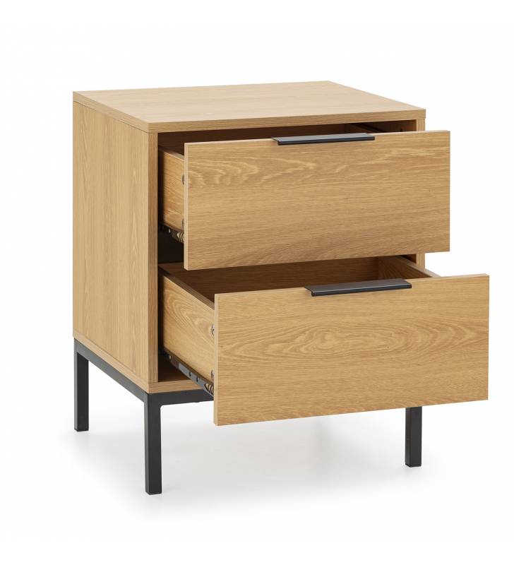 Mesita de Noche Roble Auran Top Mueble 3