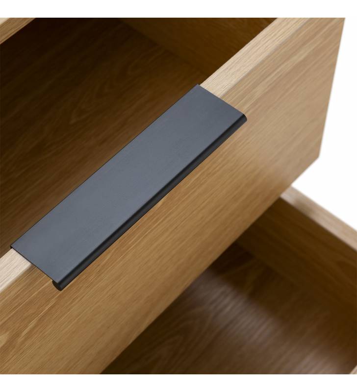 Mesita de Noche Roble Auran Detalle Top Mueble