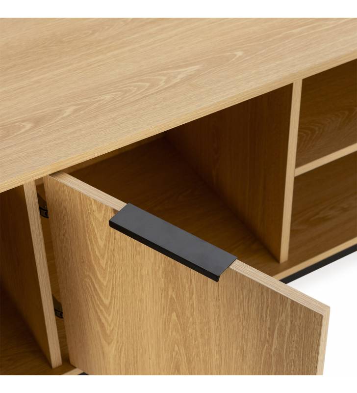 Mueble TV 150 cm Roble Auran Detalle Top Mueble