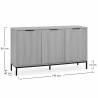Aparador 140 cm Roble Auran Dimensiones Top Mueble
