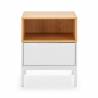 Mesita de Noche 45 cm Blanco Roble Candy Top Mueble 2