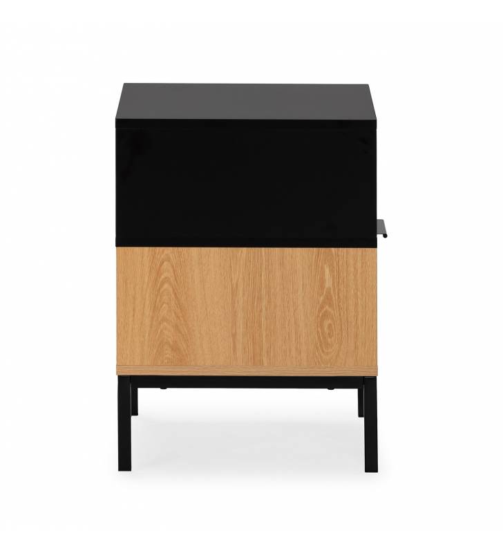 Mesita de Noche 45 cm Roble Negro Candy Top Mueble 4