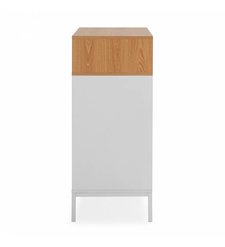 Comoda 3 Cajones Blanco Roble Candy Top Mueble 4