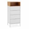 Sinfonier 4 Cajones Blanco Roble Candy Top Mueble