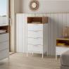 Sinfonier 4 Cajones Blanco Roble Candy Ambiente Top Mueble