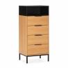 Sinfonier 4 Cajones Roble Negro Candy Top Mueble