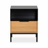 Mesita de Noche Roble Negra Candy Top Mueble 2