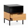 Mesita de Noche Roble Negra Candy Top Mueble 3