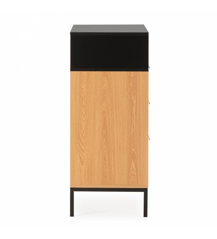 Cómoda Roble Negra Candy Top Mueble 4