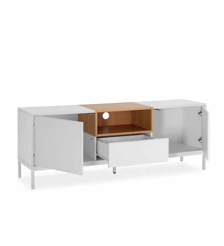 Mueble Tv 150 cm Candy Topmueble blanco roble 2