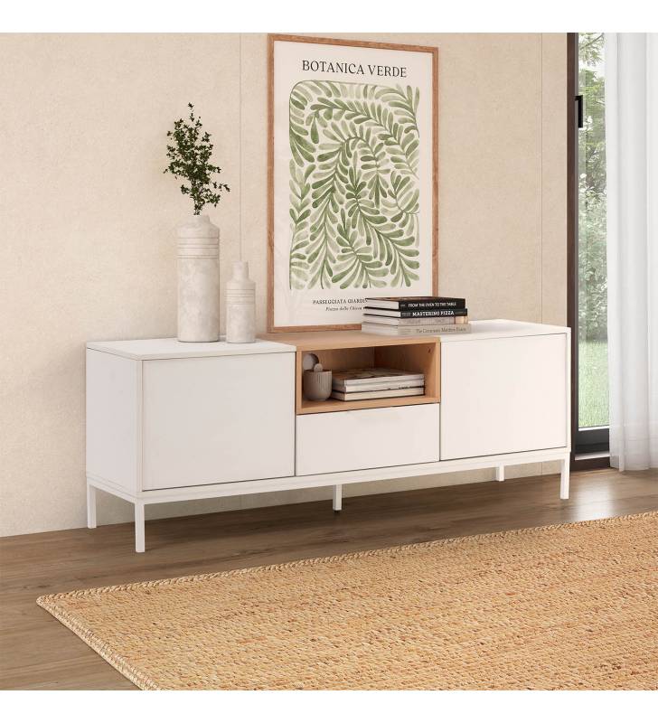 Mueble Tv 150 cm Candy Topmueble blanco roble