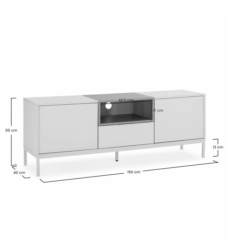 Mueble Tv 150 cm Candy Topmueble blanco roble medidas