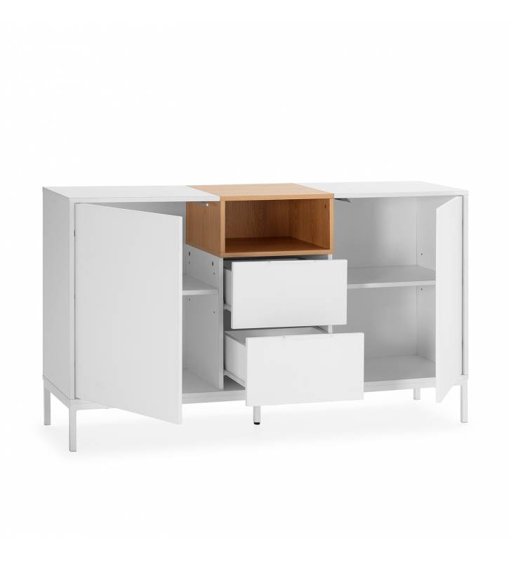 Aparador 140 cm Candy blanco roble 2