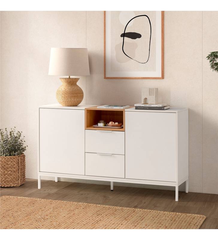 Aparador 140 cm Candy blanco roble
