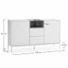 Aparador 140 cm Candy blanco roble 5