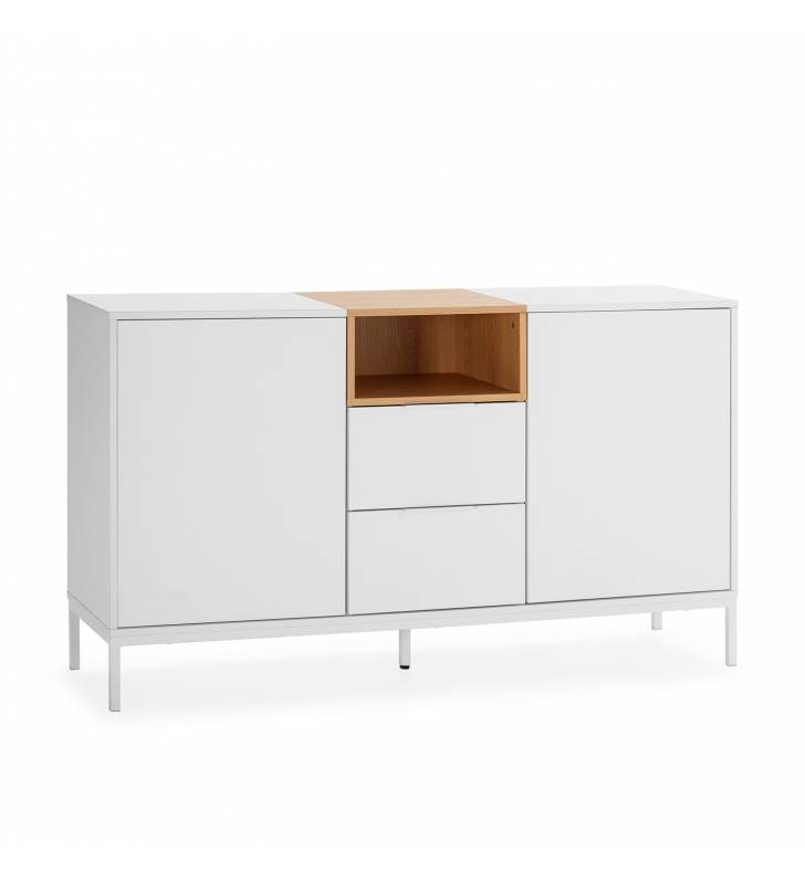 Aparador 140 cm Candy blanco roble 6