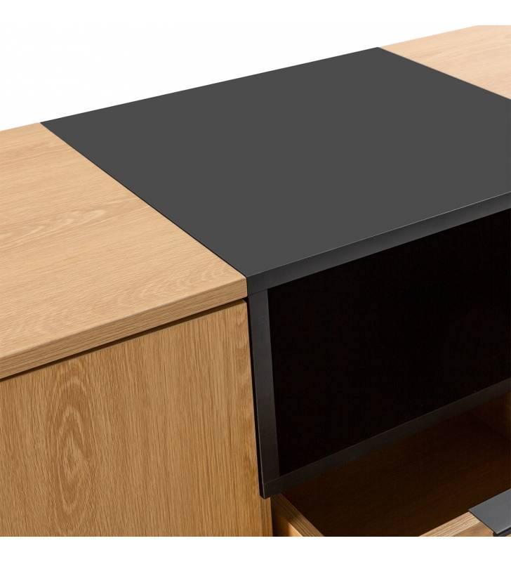 Mueble TV Roble Negro Candy Detalle Top Mueble