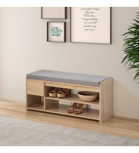 Banco Zapatero Roble Rodrigo Ambiente Top Mueble