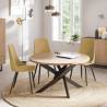 Mesa Redonda Comedor Negra Stella Ambiente Top Mueble