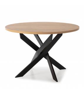 Mesa Redonda Comedor Negra Stella Top Mueble