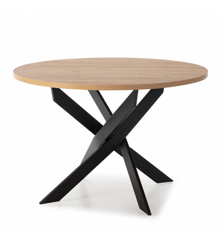 Mesa Redonda Comedor Negra Stella Top Mueble