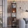 Estanteria industrial estrecha Lenna terracota Topmueble
