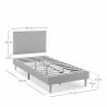 Pack Base Tapizada + Cabezal Andrea Beige 90x190 Top Mueble