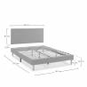 Pack Base Tapizada + Cabezal Andrea Beige 160x200 Top Mueble