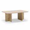 Mesa de Centro Rectangular Crema Roble Cindy Top Mueble