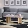 Mesa de Centro Rectangular Crema Roble Cindy Ambiente Top Mueble