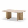 Mesa de Centro Rectangular Crema Roble Cindy Top Mueble 1