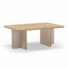 Mesa de Centro Rectangular Roble Crema Cindy Top Mueble