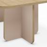 Mesa de Centro Rectangular Roble Crema Cindy Detalle Top Mueble