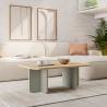 Mesa de Centro Rectangular Roble Verde Cindy Ambiente Top Mueble