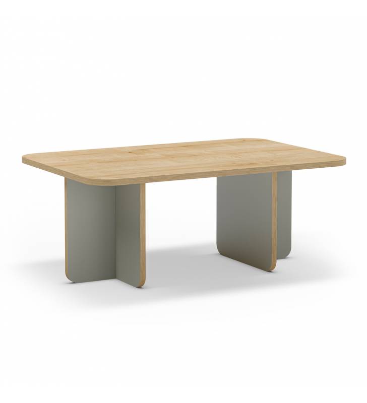 Mesa de Centro Rectangular Roble Verde Cindy Top Mueble