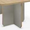 Mesa de Centro Rectangular Roble Verde Cindy Top Detalle Mueble