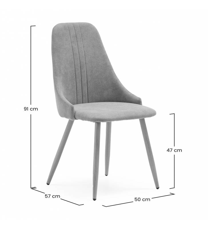 Pack 4 Sillas Comedor Seul Verde Dimensiones Topmueble