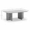Mesa de centro rectangular Crema Roble Cindy Dimensiones Top Mueble