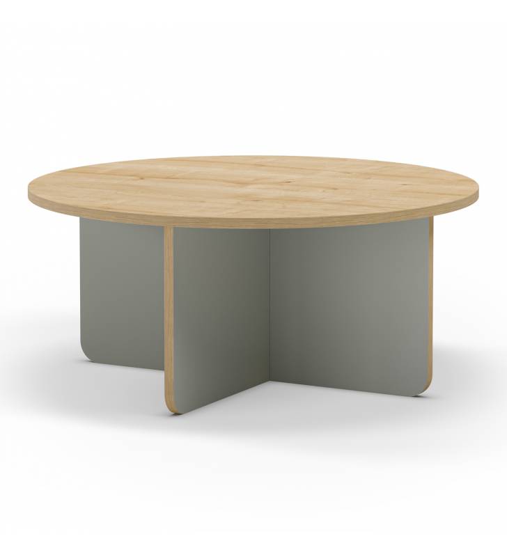 Mesa de Centro Redonda Roble/Verde Cindy Top Mueble
