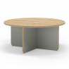 Mesa de Centro Redonda Roble/Verde Cindy Top Mueble