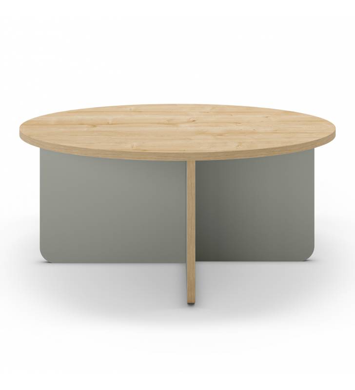 Mesa de Centro Redonda Roble/Verde Cindy Top Mueble 1
