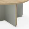 Mesa de Centro Redonda Roble/Verde Cindy Detalle Top Mueble