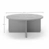Mesa de Centro Redonda Roble/Verde Cindy Dimensiones Top Mueble