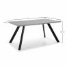 Mesa comedor rectangular 160 Agatha Dimensiones Top Mueble