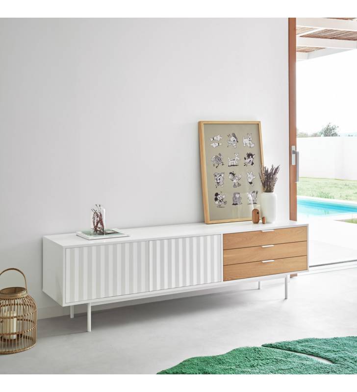Mueble TV Sierra 2 puertas Blanco Topmueble 5