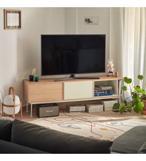 Mueble TV Yoko 1P2C Roble crema Topmueble 3