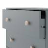 Cómoda Juvenil 3 Cajones Verde Evonne Detalle Top Mueble