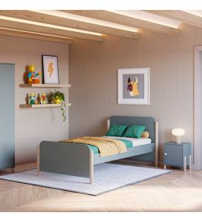 Cama Juvenil Verde Evonne Ambiente Top Mueble