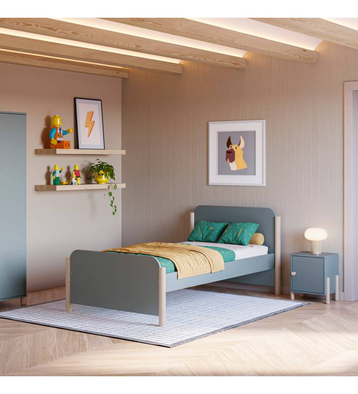 Cama Juvenil Verde Evonne Ambiente Top Mueble